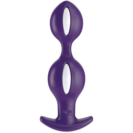 B Balls Duo Plug Anal con Peso White/Dark Violet